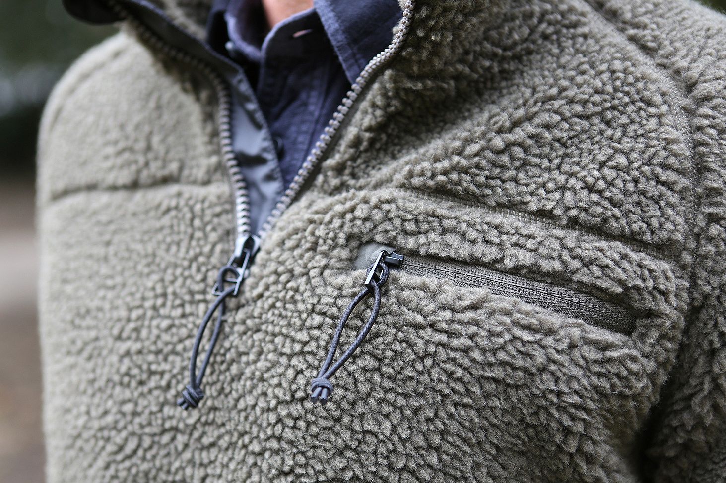 BranditJackeTeddyfleeceTroyerinOlive-S