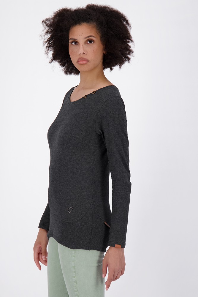 AlifeKickinDamenConnyAKALongsleeveMoonlessMelange-2XL