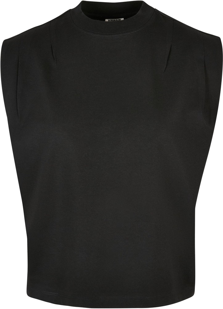 UrbanClassicsDamenShirtLadiesOrganicHeavyPleatedShoulderTopBlack