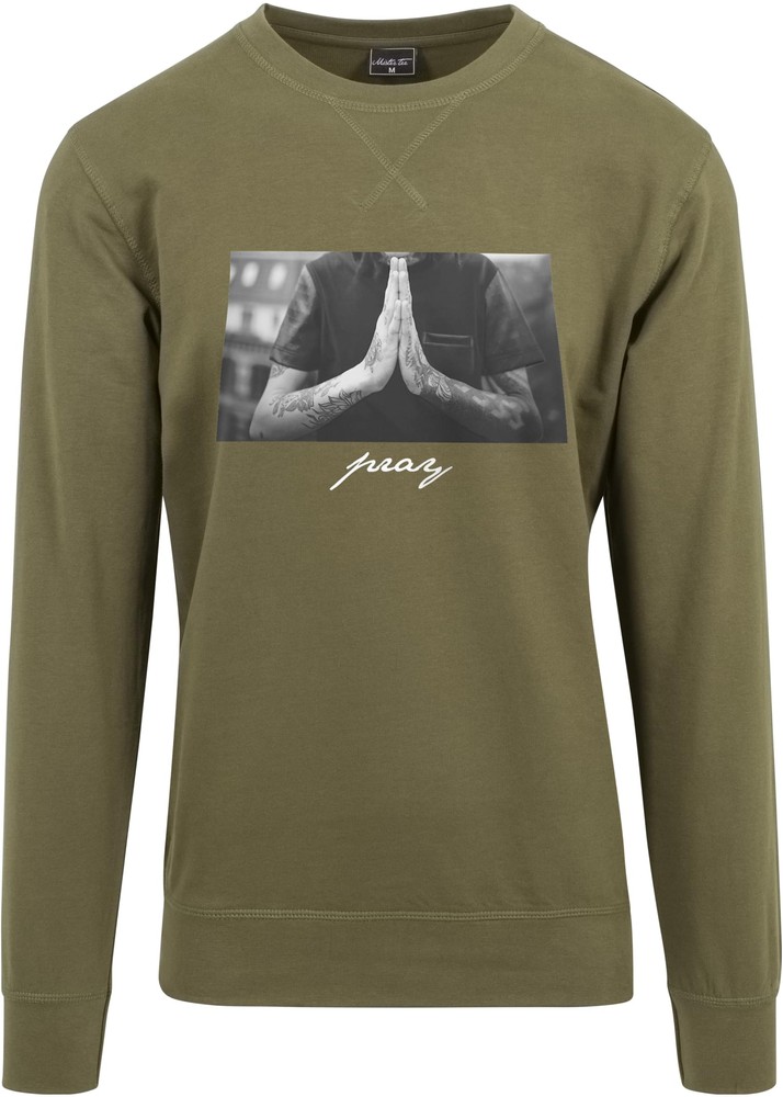 MisterTeePrayCrewneckOlive-L