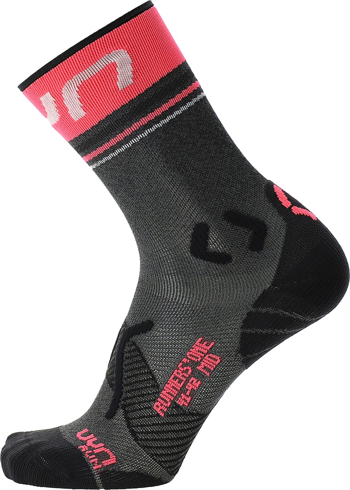 UYNDamenSockenRunnerSOneMidSocksS100270GreyMelangePink-3536