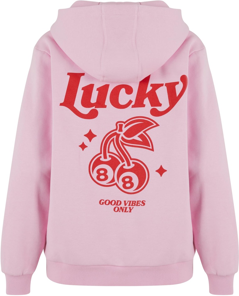 MisterTeeDamenLuckyCherryLadiesFluffyHoodyMST250Softpink-3XL