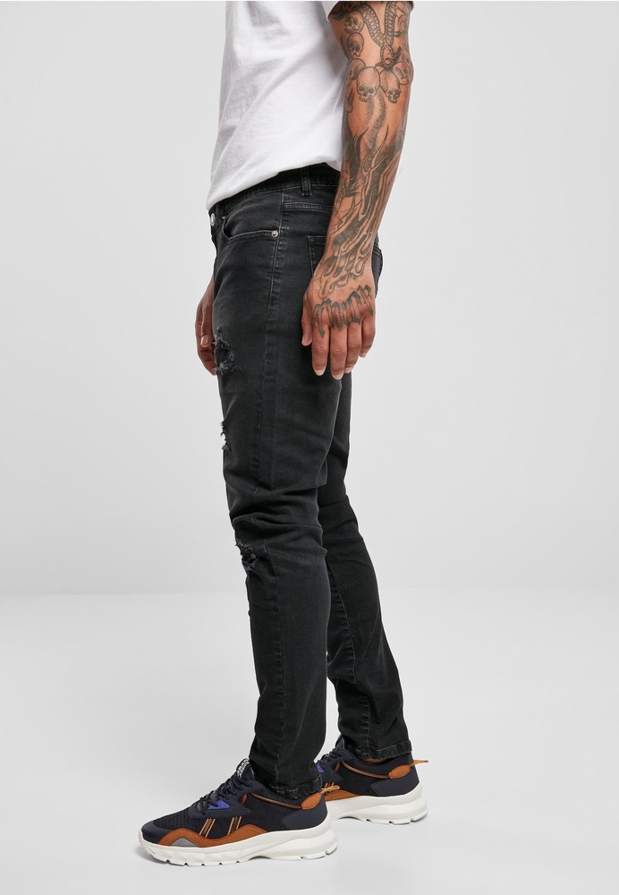 UrbanClassicsHeavyDestroyedSlimFitJeansRealblkHeavyDestroyedWashed-W30-L32