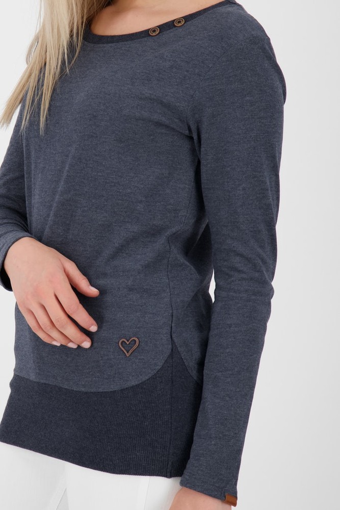 AlifeKickinDamenCocoAKALongLongsleeveMarine-M