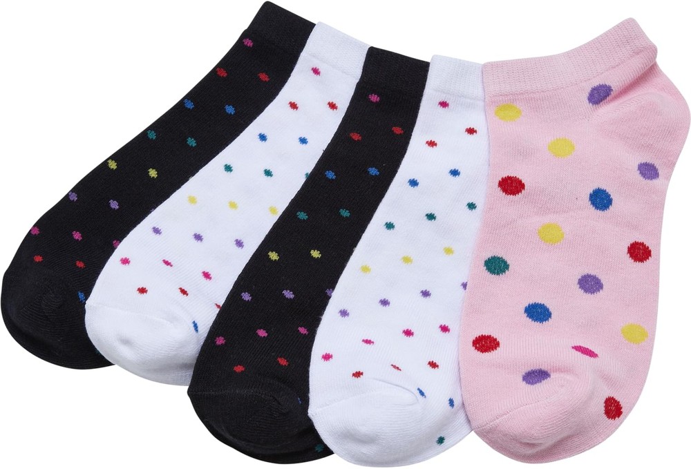 UrbanClassicsNoShowSocksRainbowDots5-Pack