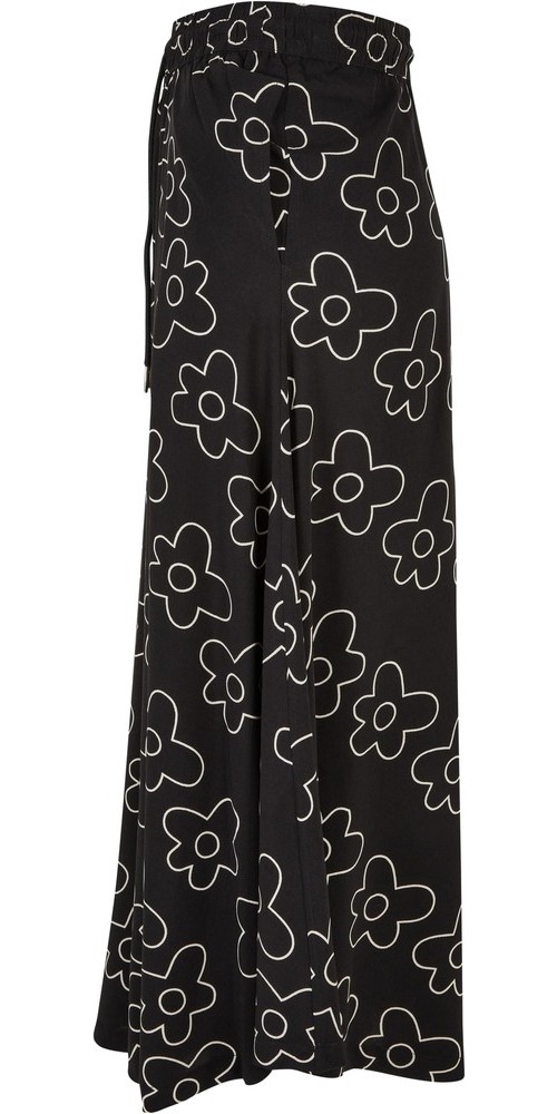 UrbanClassicsDamenLadiesViscoseMidiSkirtBlackflower-3XL