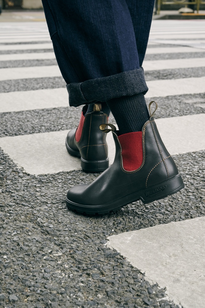 BlundstoneStiefel2500BrownLeatherwithCrimsonElasticOriginalsSeries