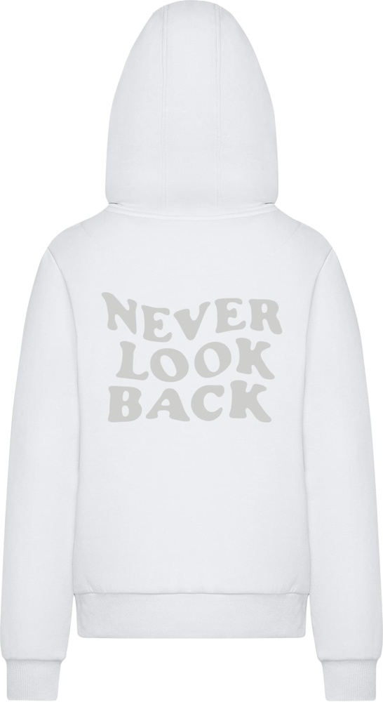 MisterTeeDamenNeverLookBackLadiesFluffyHoodyMST251White-3XL