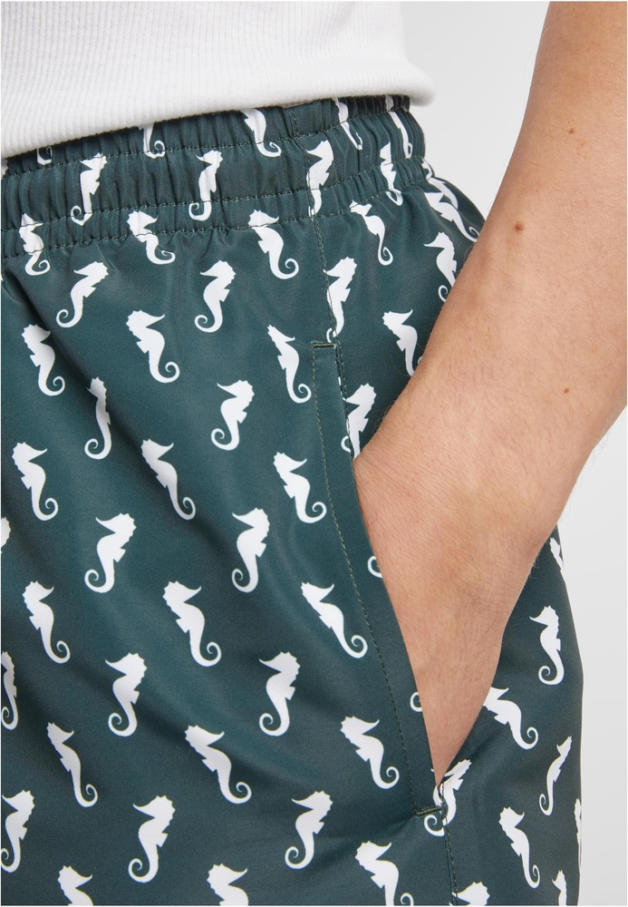 UrbanClassicsBadeshortsPatternSwimShortsTB2679Darkgreenseahorse-3XL