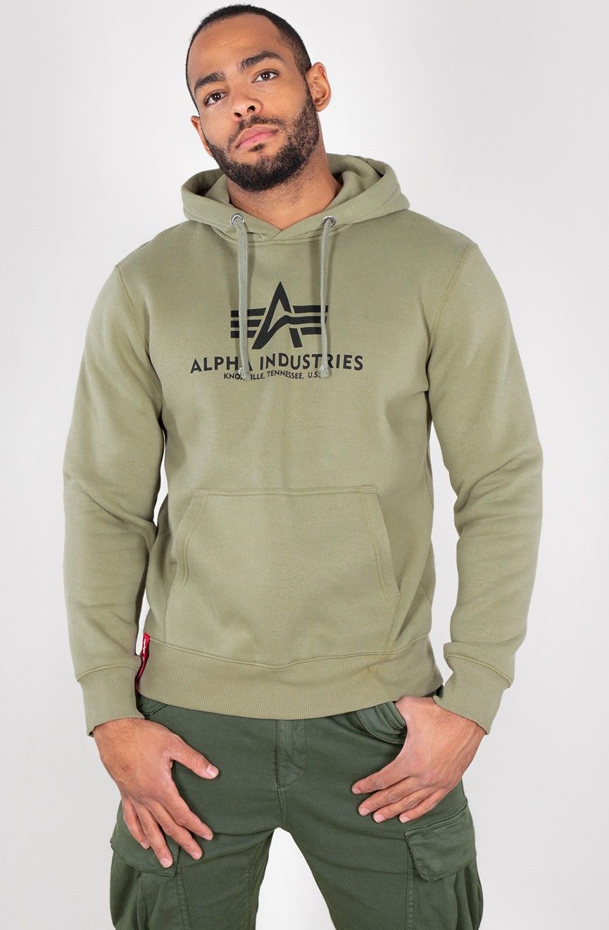 AlphaIndustriesBasicHoodieOlive-2XL