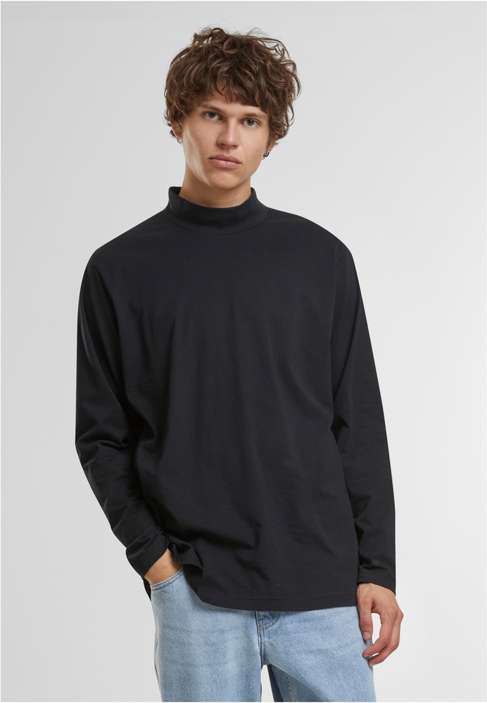 UrbanClassicsMockNeckLongsleeveTB6775Black-3XL