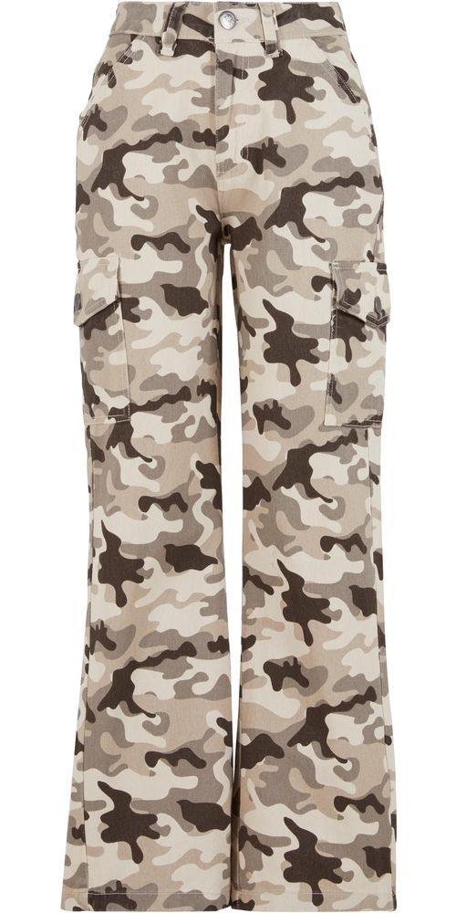 DEFDamenJeanshoseStraightFitJeansDFLJS197BeigeCamo-L