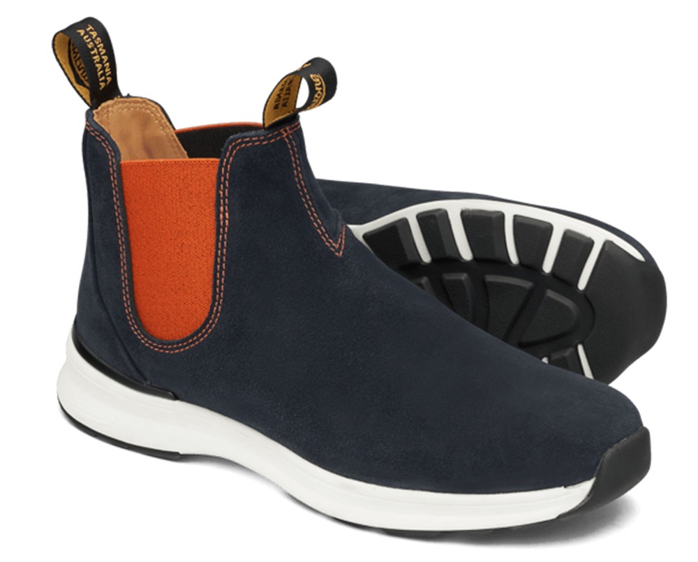 BlundstoneStiefelBoots2147NavyLeatherwithBurntOrangeElasticActiveSeries