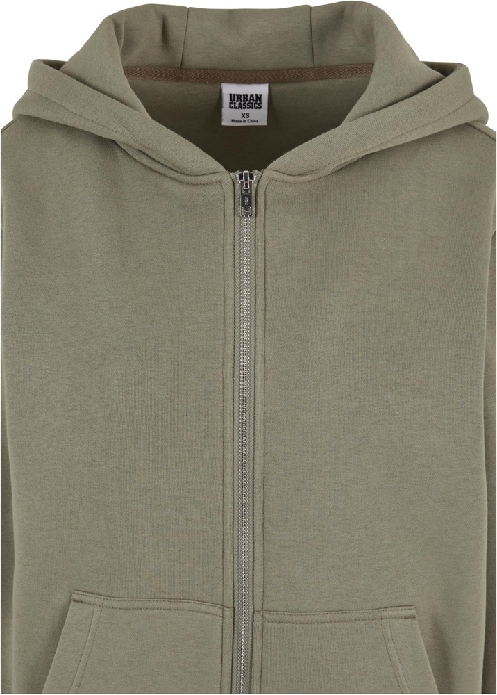 UrbanClassicsDamenLadiesFluffyZipHoodyTB7286Paleolive-3XL