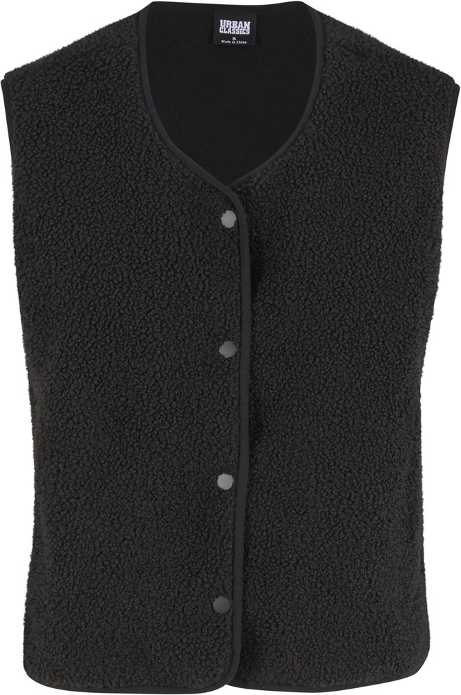 UrbanClassicsDamenVestLadiesButtonedTeddyTB8011