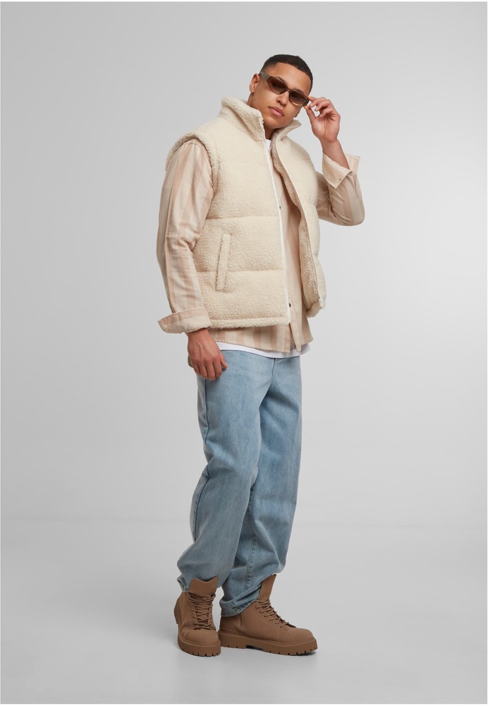 UrbanClassicsVestBasicTeddyPufferTB7939Whitesand-3XL