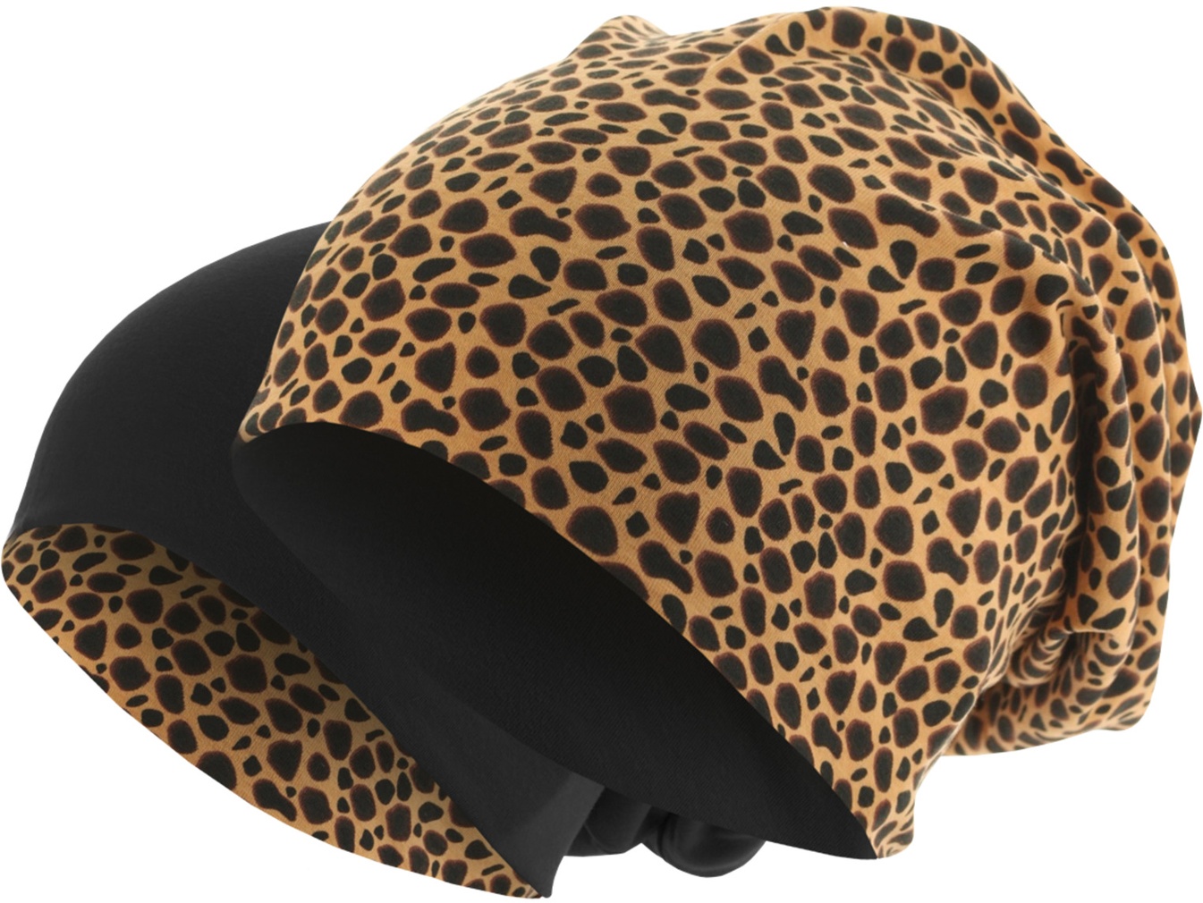 MSTRDSBeaniePrintedJerseyBeanieCheethaBlack