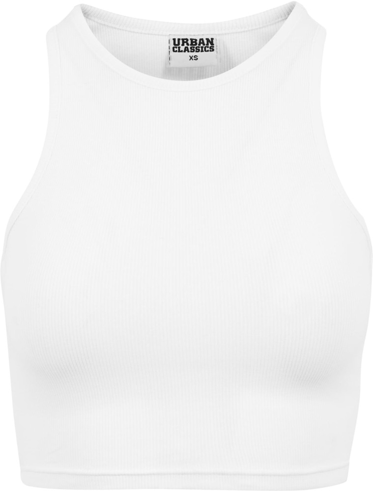 UrbanClassicsDamenLadiesCroppedRibTopWhite-3XL