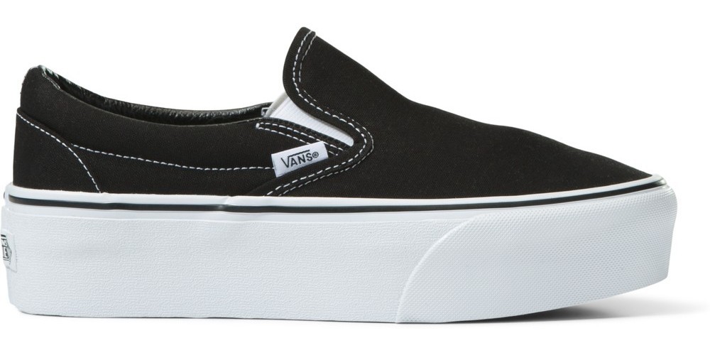 VansUnisexLifestyleClassicFTWSneakerUaClassicSlip-OnStackformCanvasBlackTrueWhite