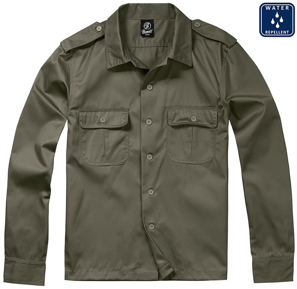 BranditHemdUSShirt11ArminOlive-S