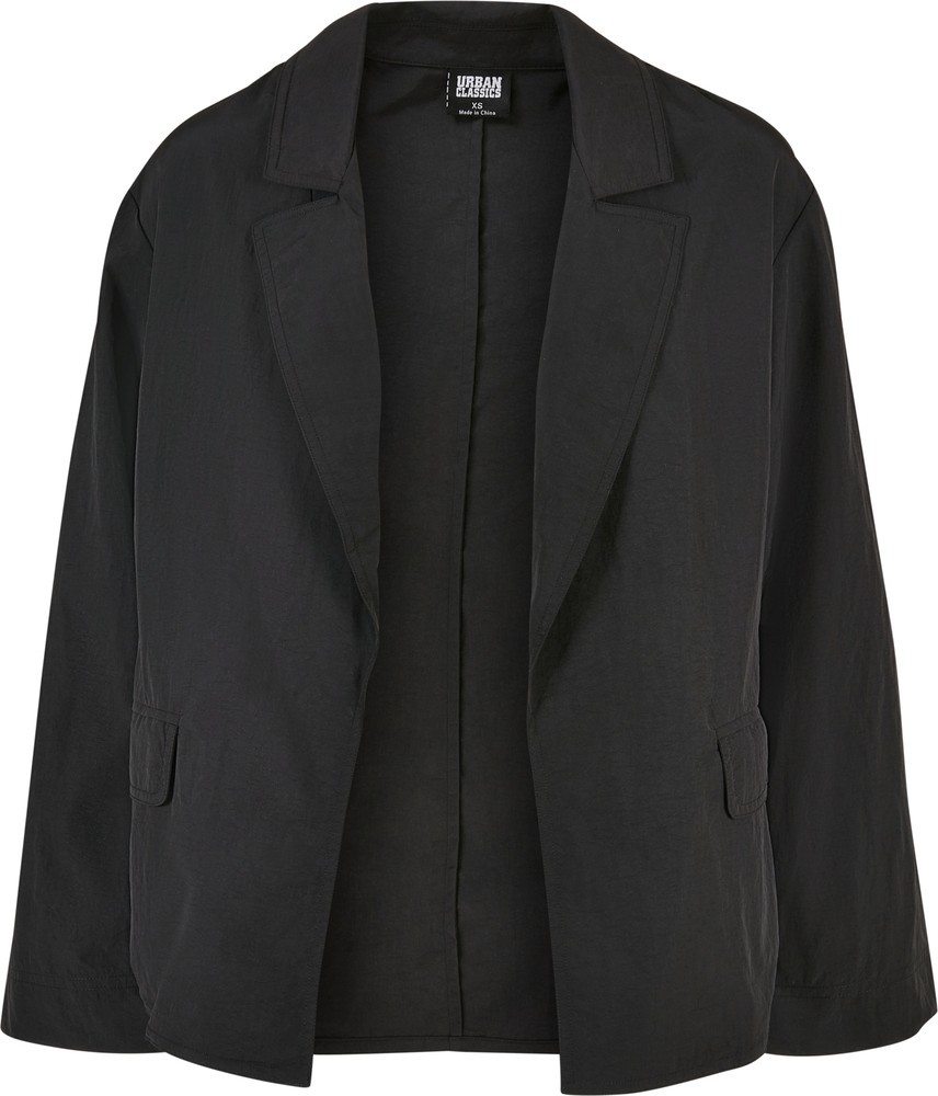 UrbanClassicsDamenJackeLadiesOversizedCrinkleNylonBlazerBlack