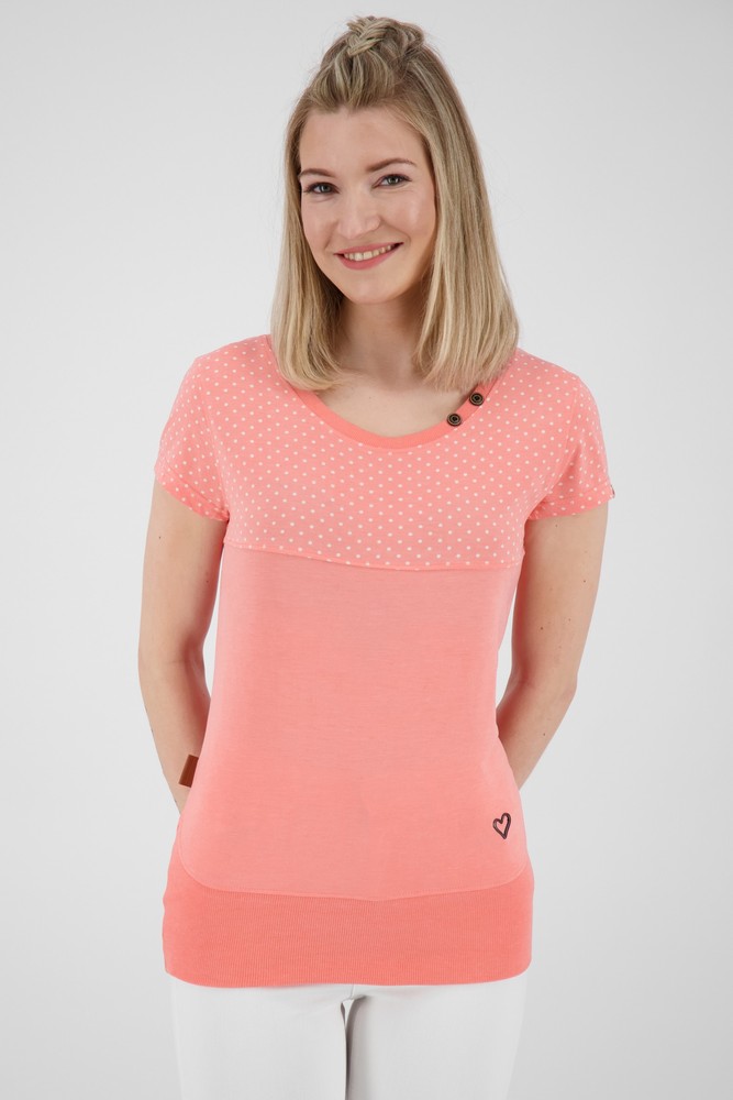 AlifeKickinDamenShirtkurzarmBundCoraAKA62068-9999Peach-XS