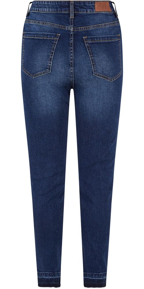 UrbanClassicsDamenLadiesSkinnyHighWaistOpenHemJeansTB6865DarkblueWashed-26