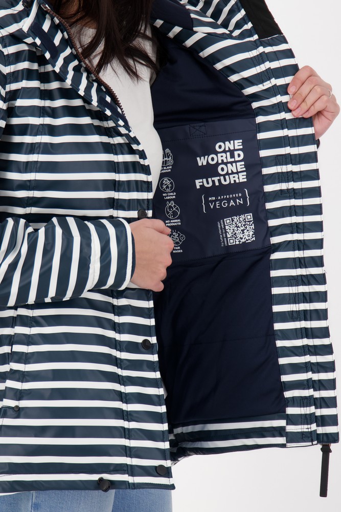 AlifeKickinDamenRegenjackeElmaAKBRainjacketMarine-2XL