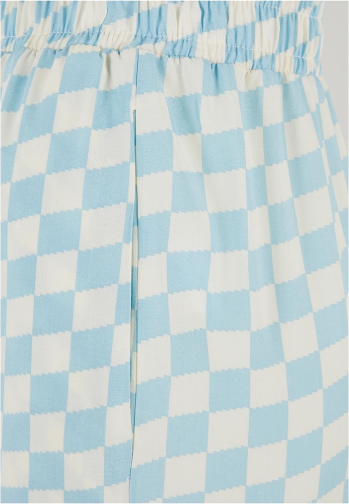 UrbanClassicsDamenLadiesViscoseResortPantsTB6218Oceanbluecheck-3XL