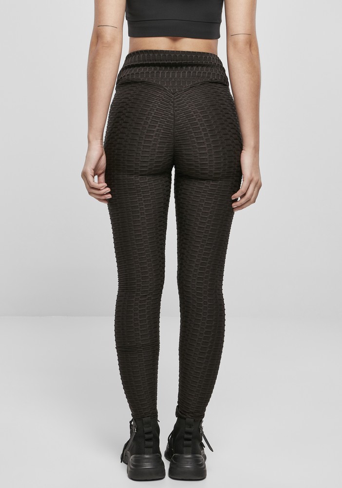 UrbanClassicsDamenLadiesHighWaistHoneycombLeggingsBlack