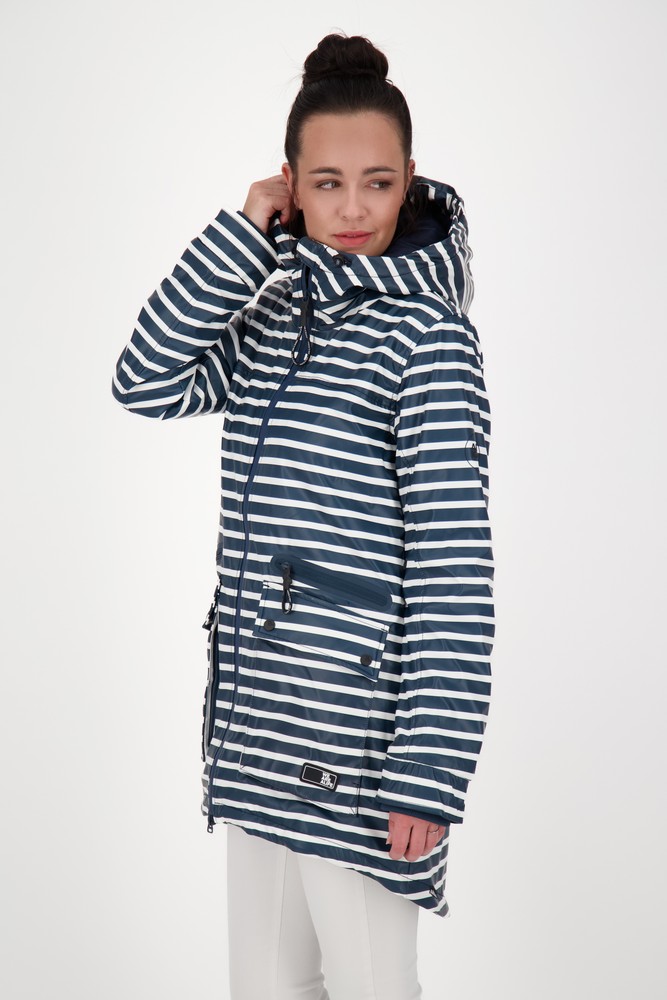 AlifeKickinDamenRegenjackeAudreyAKBRaincoatMarine-2XL
