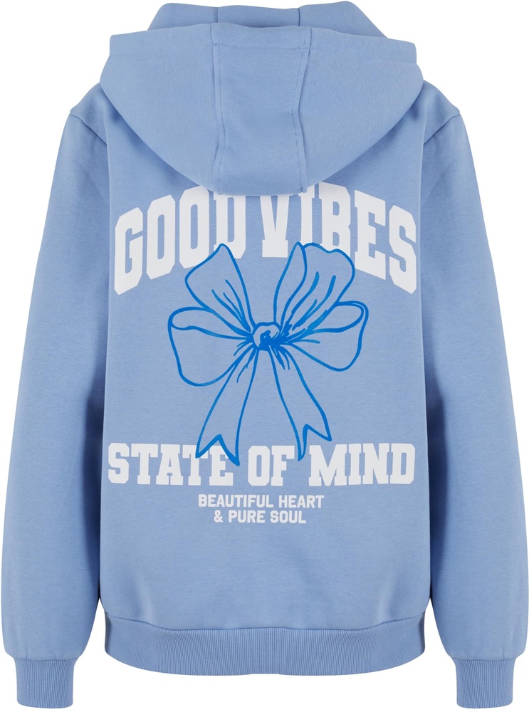 MisterTeeDamenGoodVibesBowLadiesFluffyHoodyMST253Powderblue-3XL