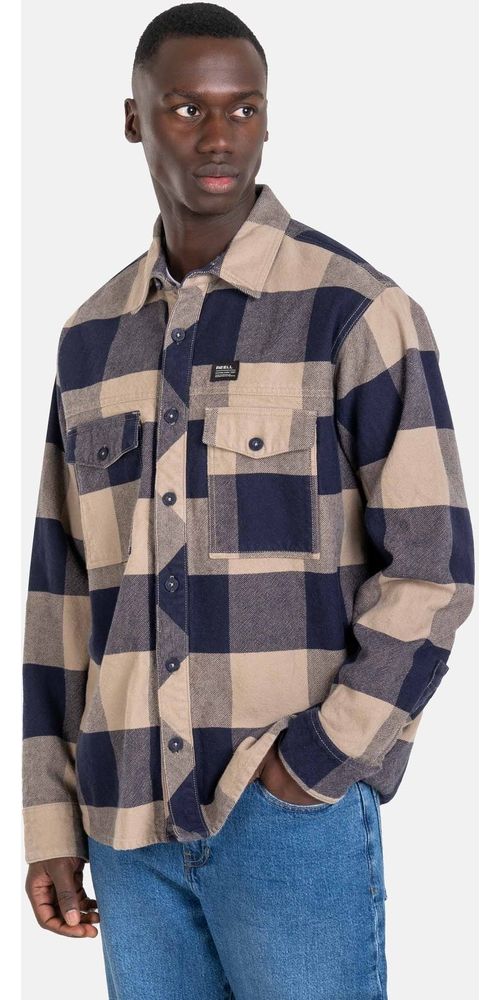ReellHemdShirtFreemanShirt1302-043-21-006CheckNavy-Sand-S