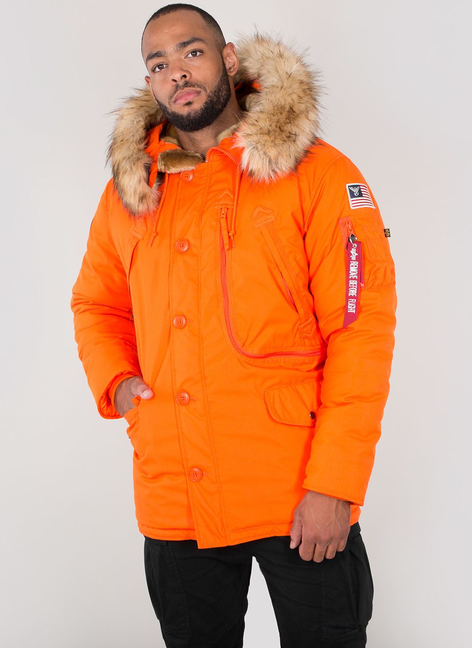 AlphaIndustriesPolarJacketJackeFlameOrange