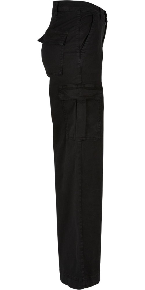UrbanClassicsDamenHoseLadiesHighWaistWideLegTwillCargoPants