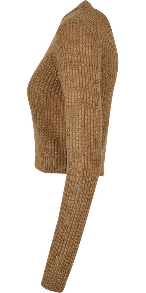 UrbanClassicsDamenLadiesShortWaffleSweaterWarmsand-3XL