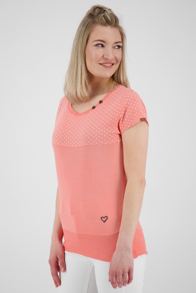 AlifeKickinDamenShirtkurzarmBundCoraAKA62068-9999Peach-XS