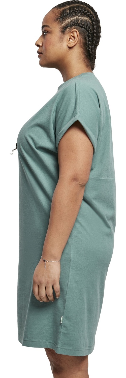 UrbanClassicsDamenKleidLadiesOrganicCottonCutOnSleeveTeeDressPaleleaf-3XL