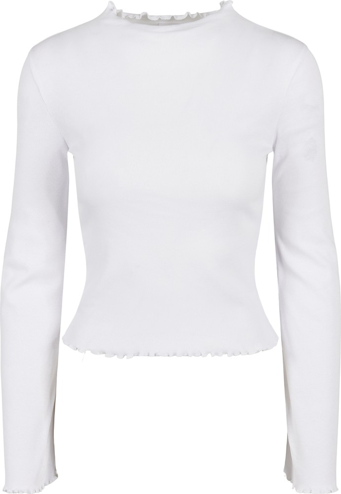 UrbanClassicsDamenLadiesRibTurtelneckLongsleeveWhite-3XL