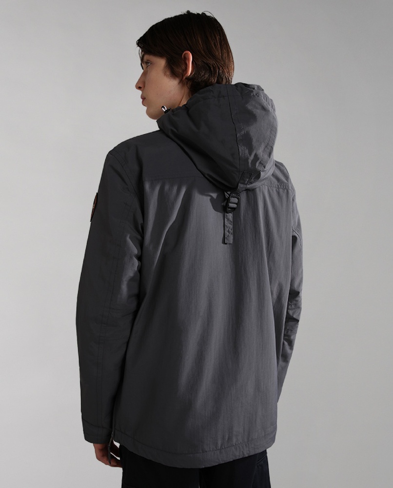 NapapijriAnorakRainforestPocket2NP0A4GMDDarkGreySolid-XS