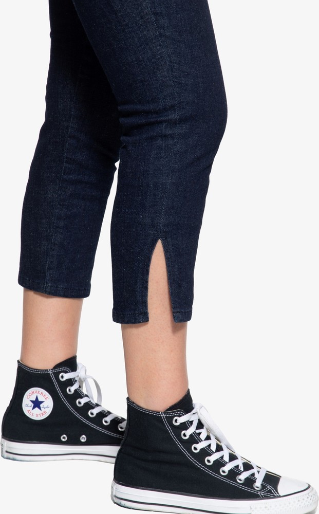 QueenKerosinDamenHighWaistCapriJeanshose