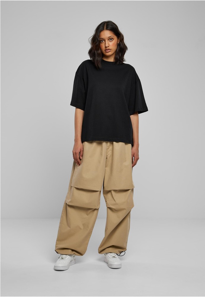 UrbanClassicsDamenT-ShirtLadiesOrganicHeavySlitTeeBlack-3XL