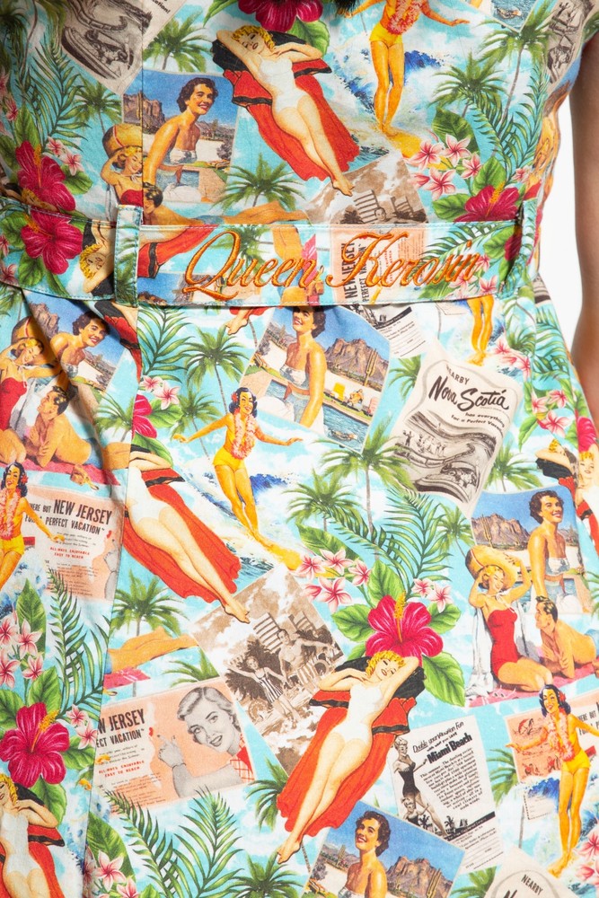QueenKerosinSommerkleidmitAllover-Printim50s-LookQK4211015456Bunt