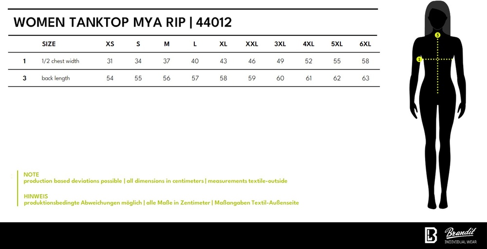 BranditDamenTankTopWomenTanktopMyaRip44012