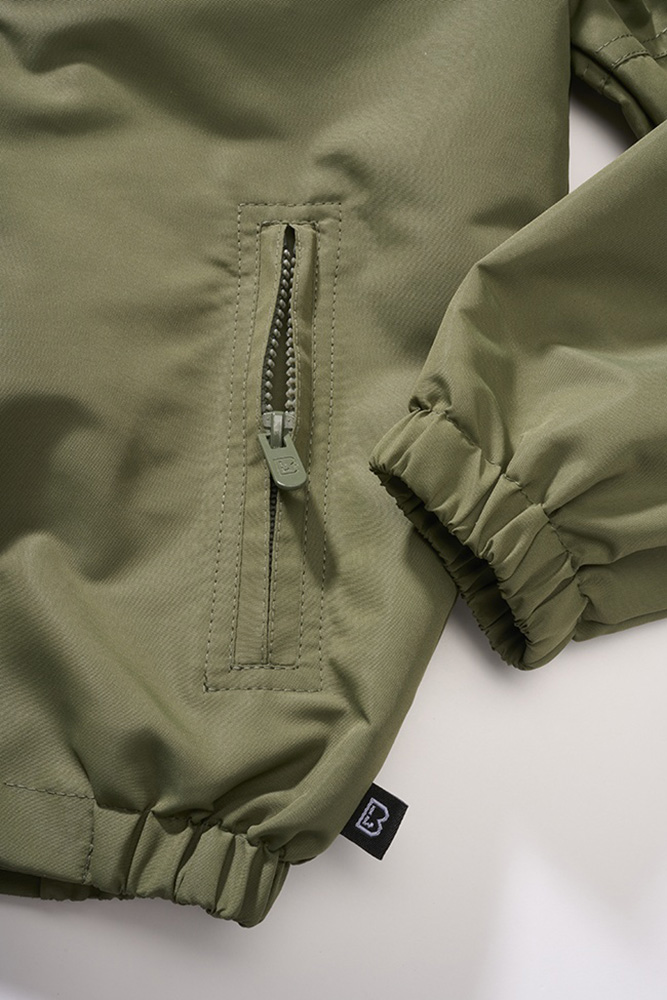 BranditKinderJackeKidsSummerwindbreakerFrontzipOlive