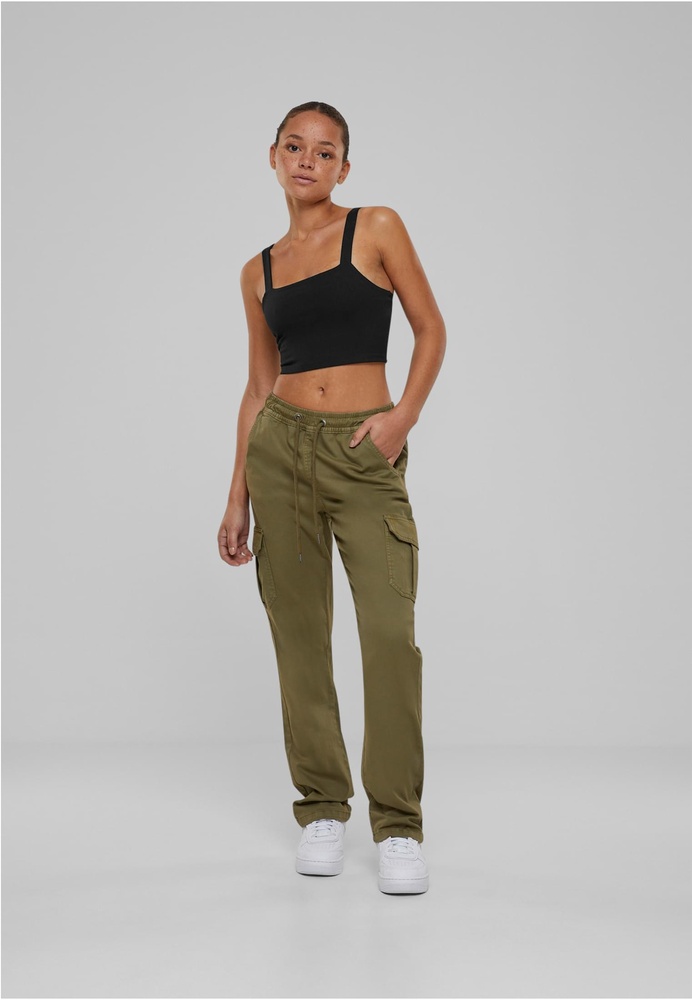 UrbanClassicsDamenLadiesHighWaistTwillCargoPantsTB6158Tiniolive-3XL