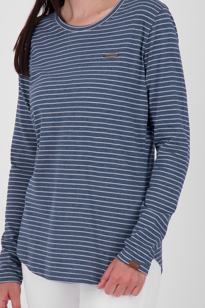 AlifeKickinDamenLeaAKZLongsleeveMarineMelange-S