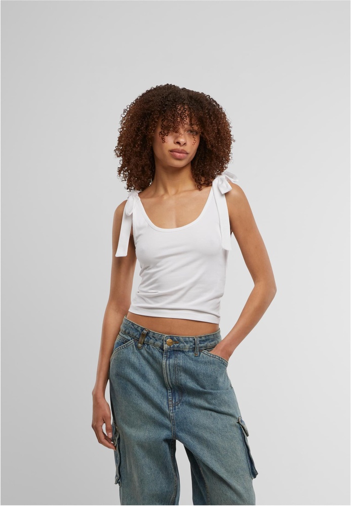 UrbanClassicsDamenT-ShirtLadiesTiedBasicJerseyTop2-PackTB7520ABlackWhite-3XL