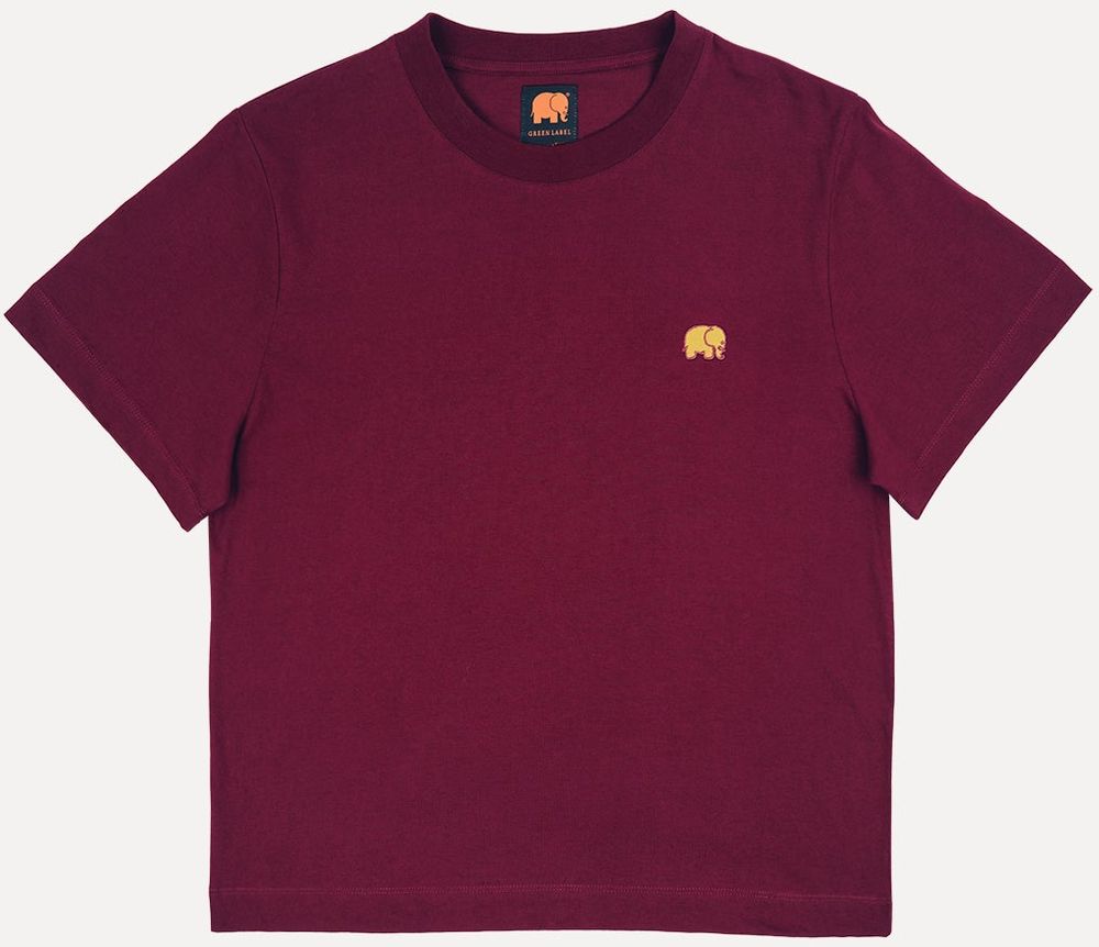 TrendsplantDamenT-ShirtWomensOrganicEssentialT-ShirtBurgundyRed-XS