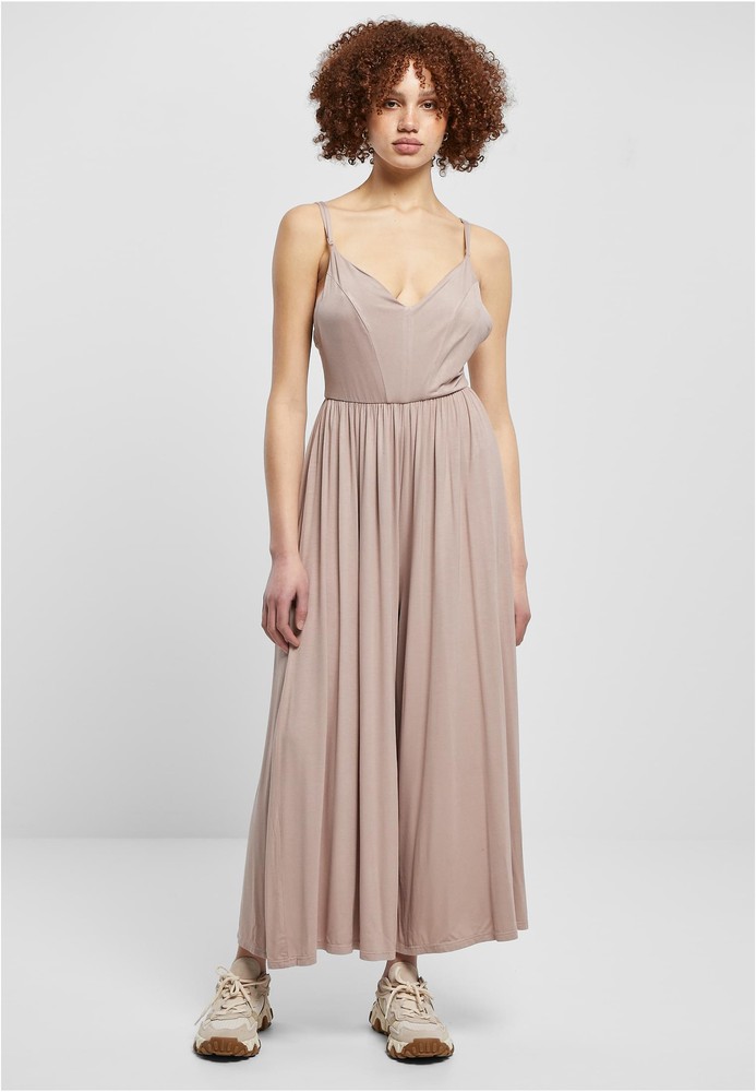 UrbanClassicsDamenLadiesModalSpaghettiJumpsuitDuskrose-3XL